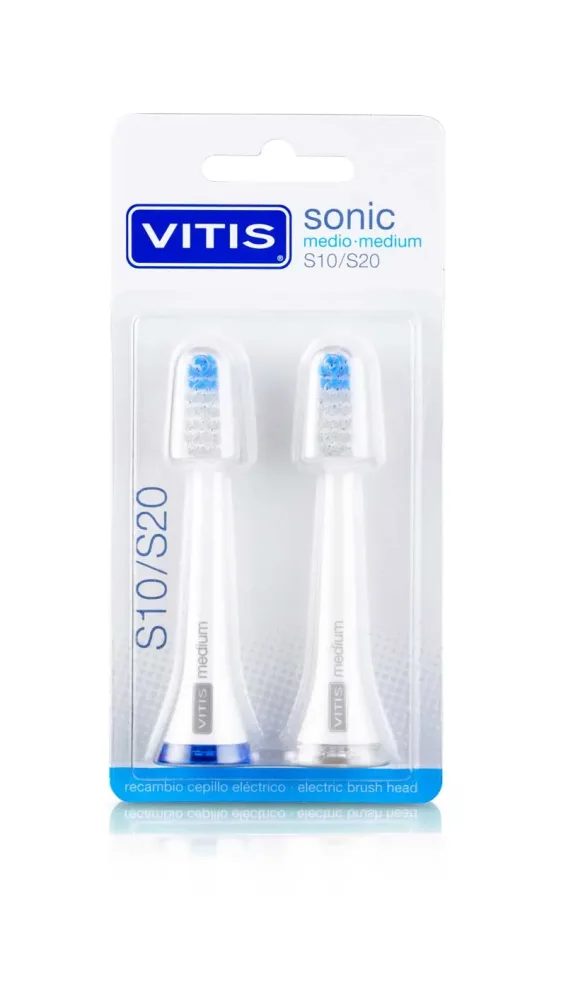 VITIS SONIC Ersatzkopfbürsten gingival 2 St Zahnbürste