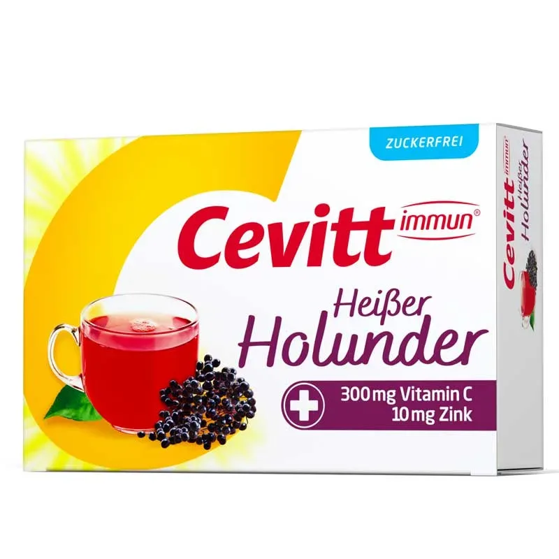 Cevitt immun Heißer Holunder zuckerfrei 14 St Granulat