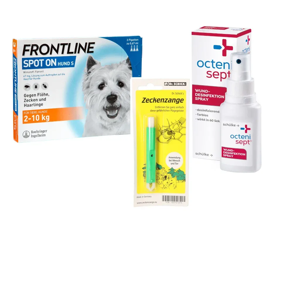Zecken-Set Hund S (2-10 kg) 1 Sparset