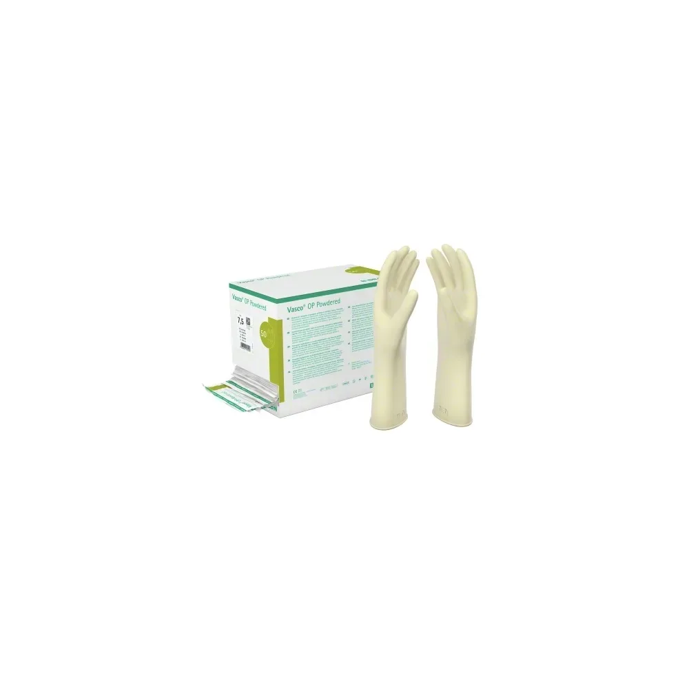Vasco Op Powdered Handsch.latex Gr.7,5 Naturweiß 2X50 St Handschuhe
