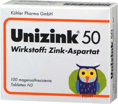 Unizink 50 10X100 St Tabletten magensaftresistent
