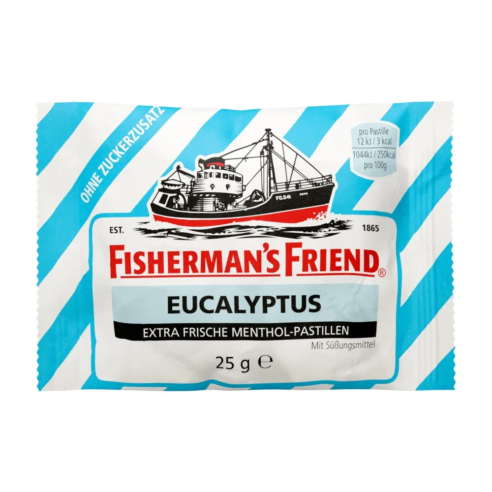 FISHERMANS FRIEND Eucalyptus Pastillen ohne Zuckersatz 25 g Pastillen