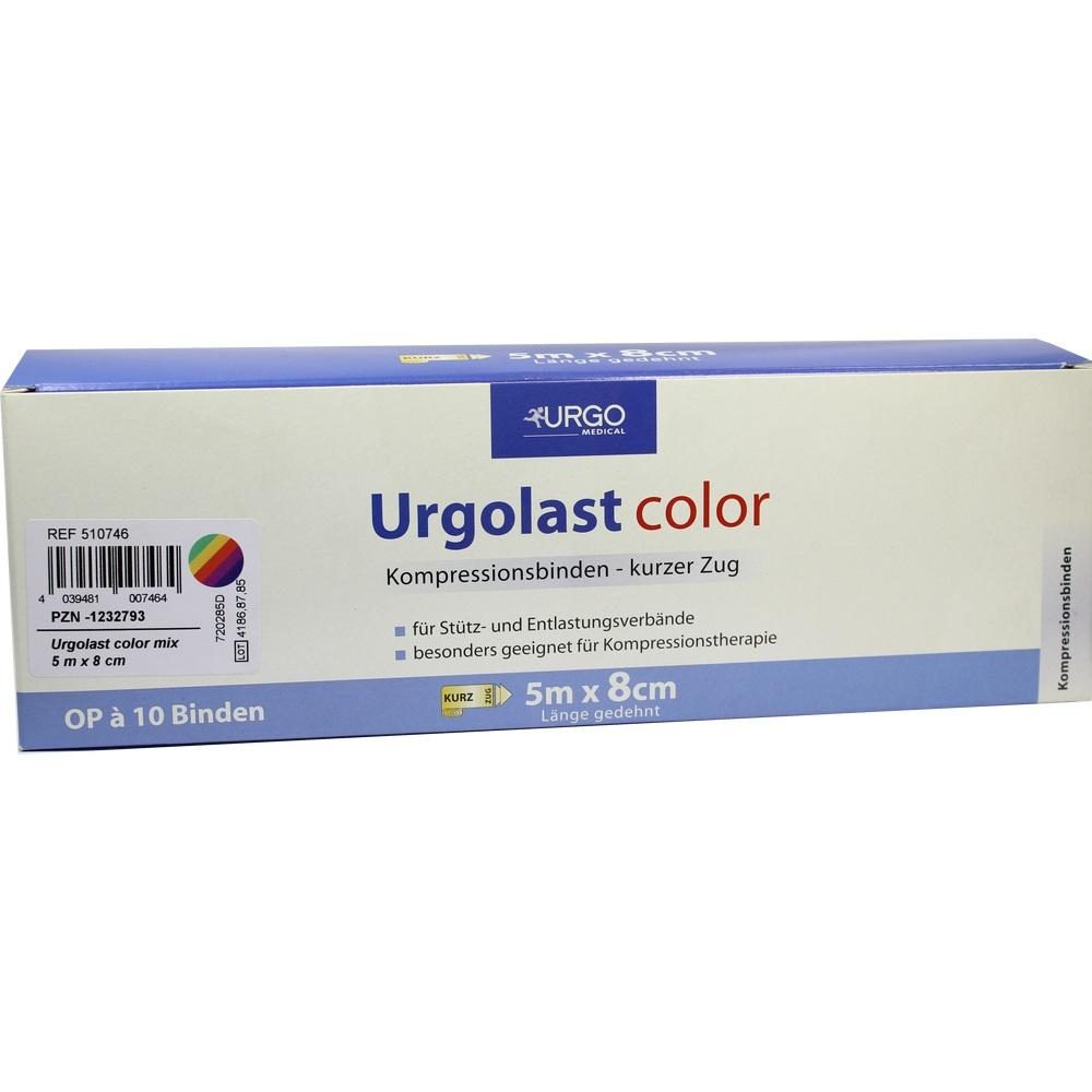 URGOLAST Color Mix Binde 8 cmx5 m 10 St Binden