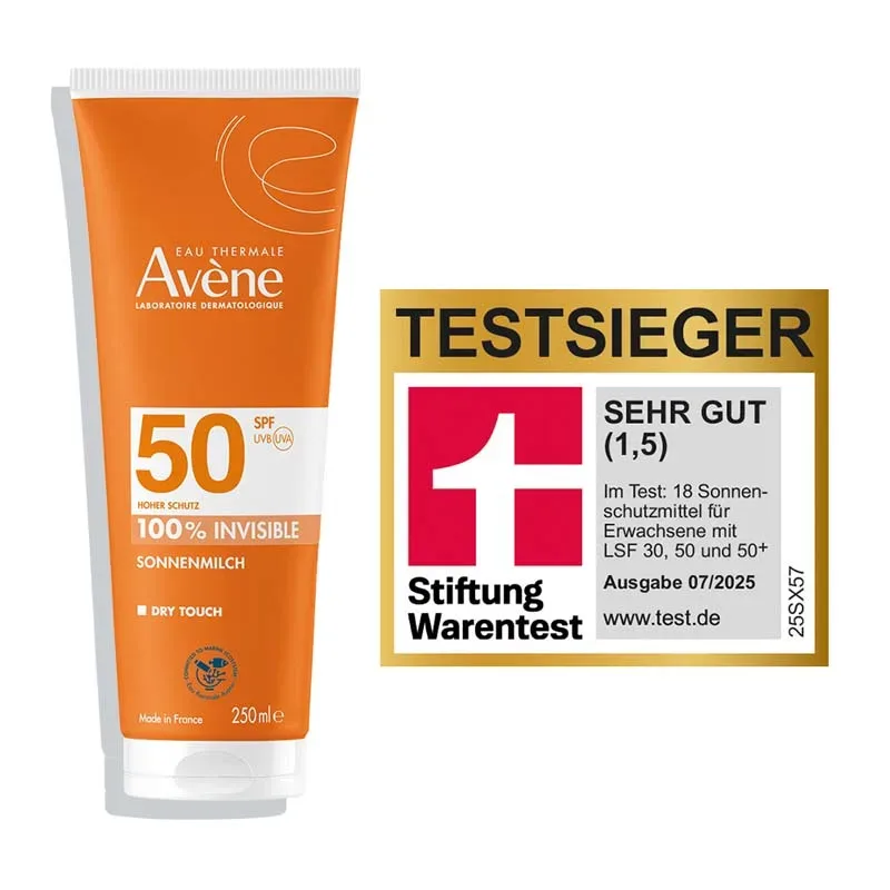 Avène 100% INVISIBLE SONNENMILCH SPF 50  250 ml Milch