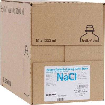 Isotone Kochsalz-Lösung 0,9% Braun Ecoflac plus 10X1000 ml Infusionslösung