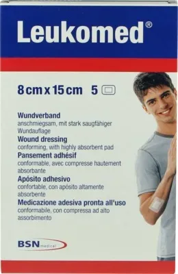 LEUKOMED sterile Pflaster 8x15 cm 5 St Pflaster