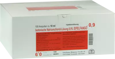 ISOTONISCHE NaCl Lösung 0,9% Eifelfango Inj.-Lsg. 100X10 ml Injektionslösung