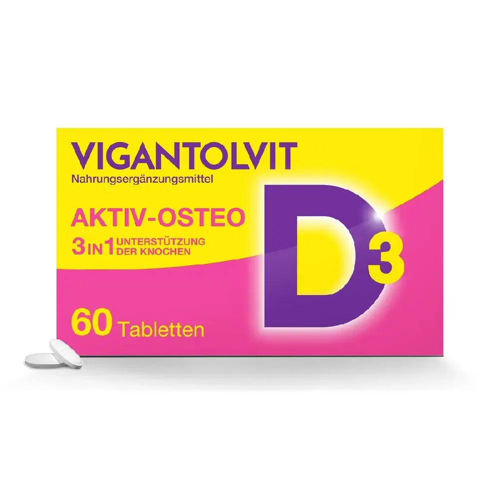 VIGANTOLVIT  Vitamin D3, K2 und Calcium AKTIV OSTEO 60 St Filmtabletten