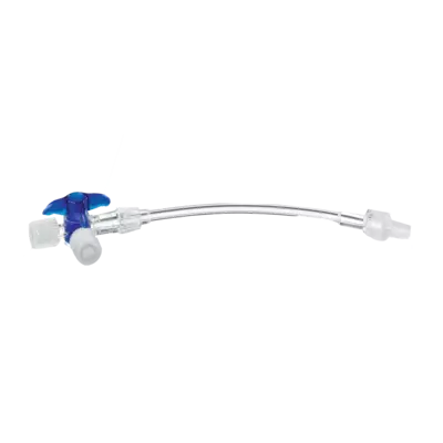 DISCOFIX C Dreiwegehahn blau m.10 cm Schlauch 1 St