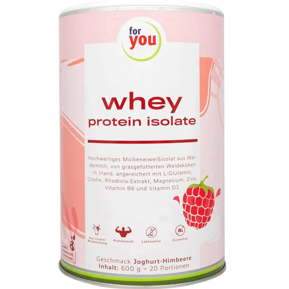 for you whey protein isolate Joghurt-Himbeere 600 g Pulver