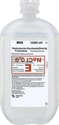 Kochsalzlösung 0,9% Plastikflasche Fresenius 10X1000 ml Infusionslösung