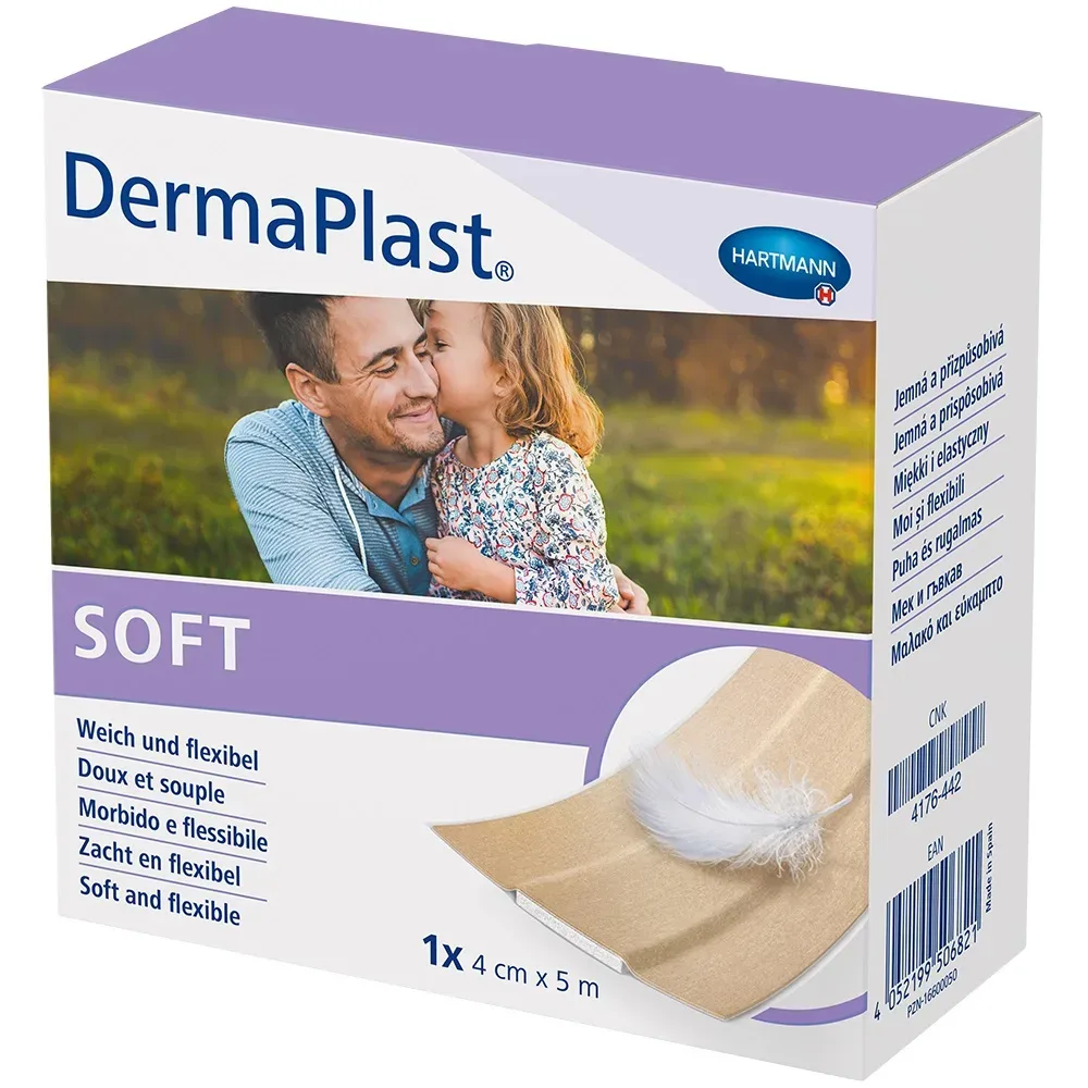 DermaPlast SOFT 4 cm x 5 m 1 St Pflaster