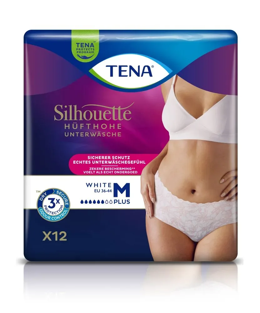 TENA Silhouette WHITE M 2X12 St