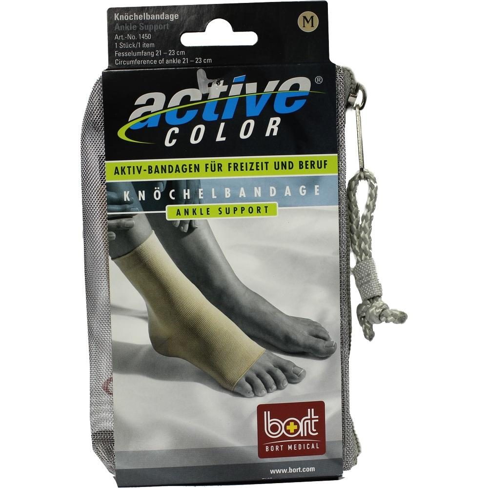 BORT ActiveColor Knöchelbandage medium haut 1 St Bandage