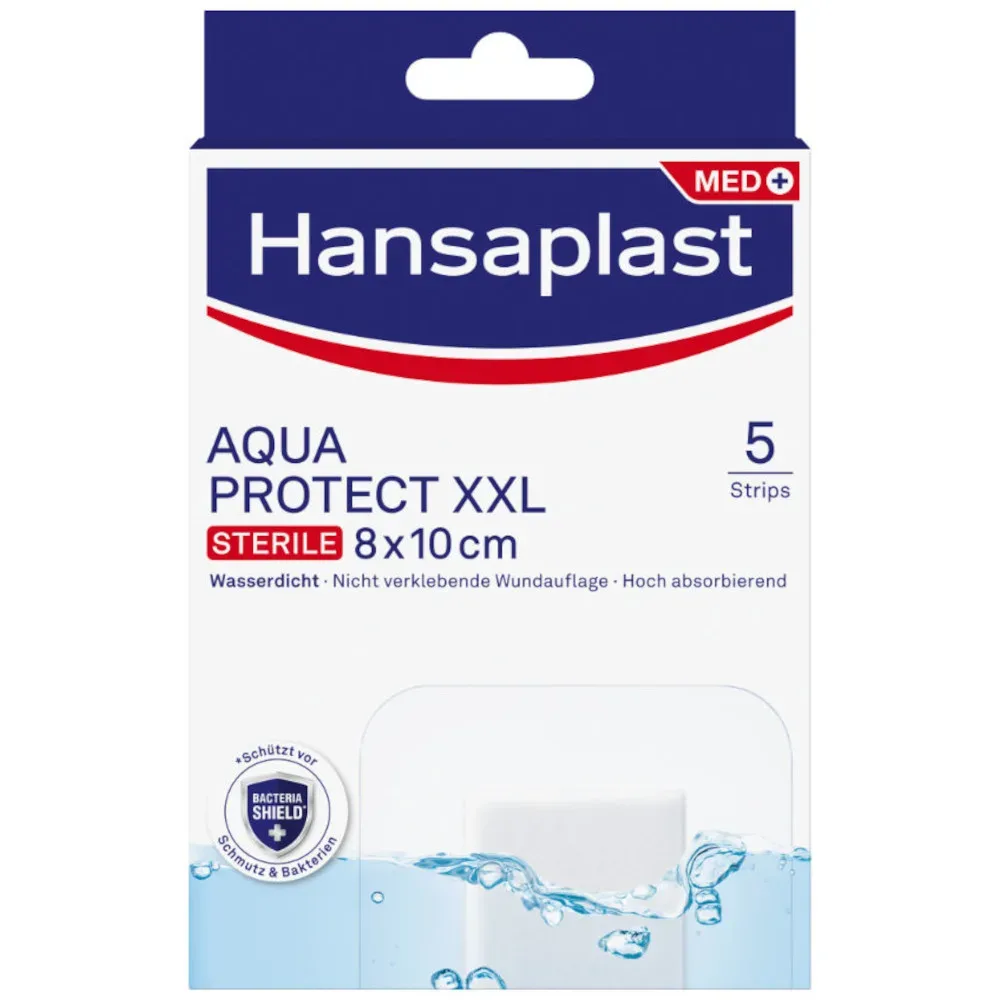 Hansaplast AQUA PROTECT XXL STERILE 8 x 10 cm 5 St Pflaster