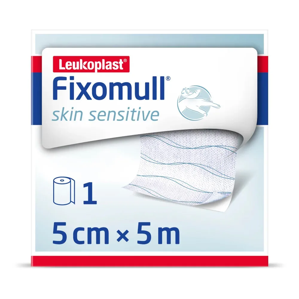 Fixomull skin sensitive Vollflächige Fixierung für die Sekundärfixierung 5 cm x 5 m 1 St Pflaster