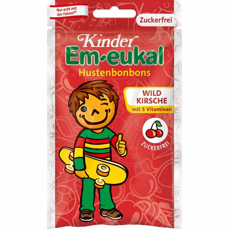 Em-eukal Kinder WILDKIRSCHE zuckerfrei 75 g Bonbons