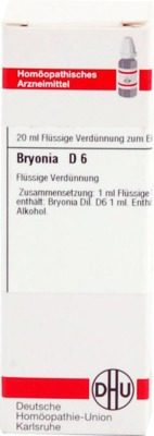 BRYONIA D 6 Dilution 20 ml Dilution