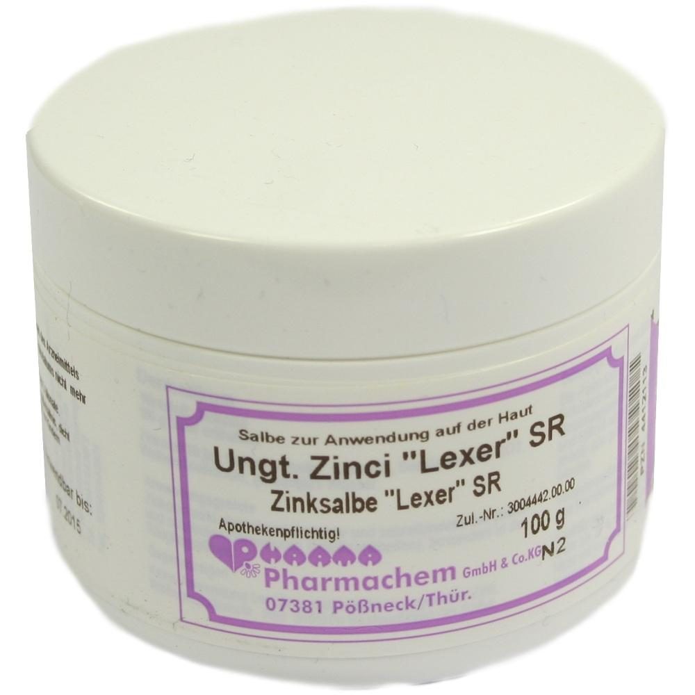 UNGUENTUM ZINCI Lexer SR 100 g Salbe