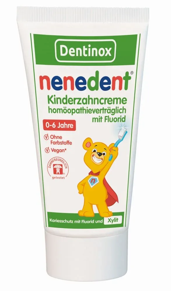 Dentinox nenedent Kinderzahncreme homöopathieverträglich mit Fluorid 50 ml Zahncreme
