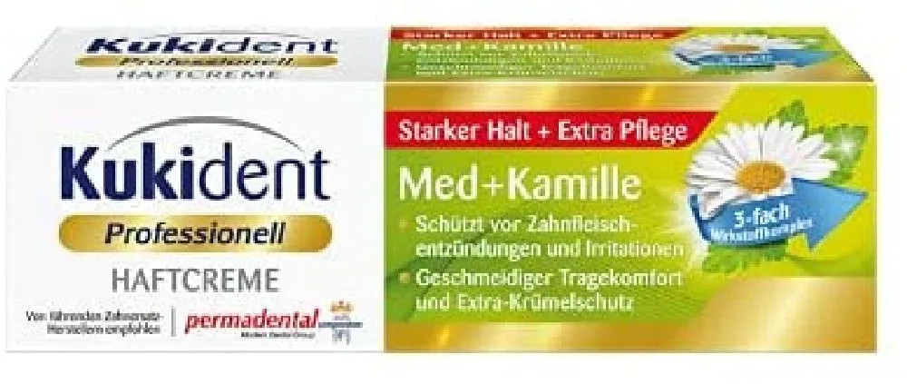 KUKIDENT Haftcreme Med+Kamille 40 g Creme