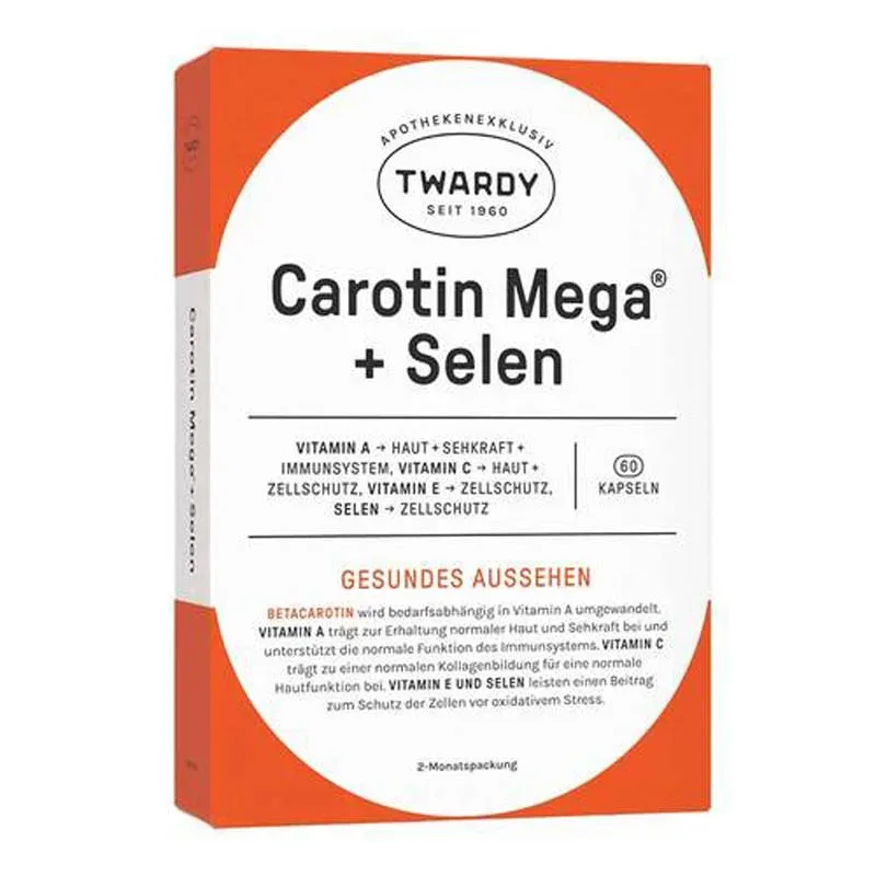 Twardy Carotin Mega + Selen-Kapseln 60 St Kapseln
