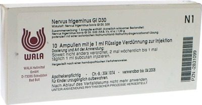 WALA Nervus trigeminus Gl D30 Ampullen 10X1 ml Ampullen