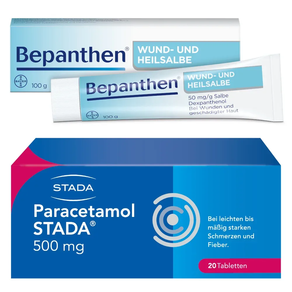 Bepanthen Wund und Heilsalbe & Paracetamol Stada 500mg Set 1 Sparset