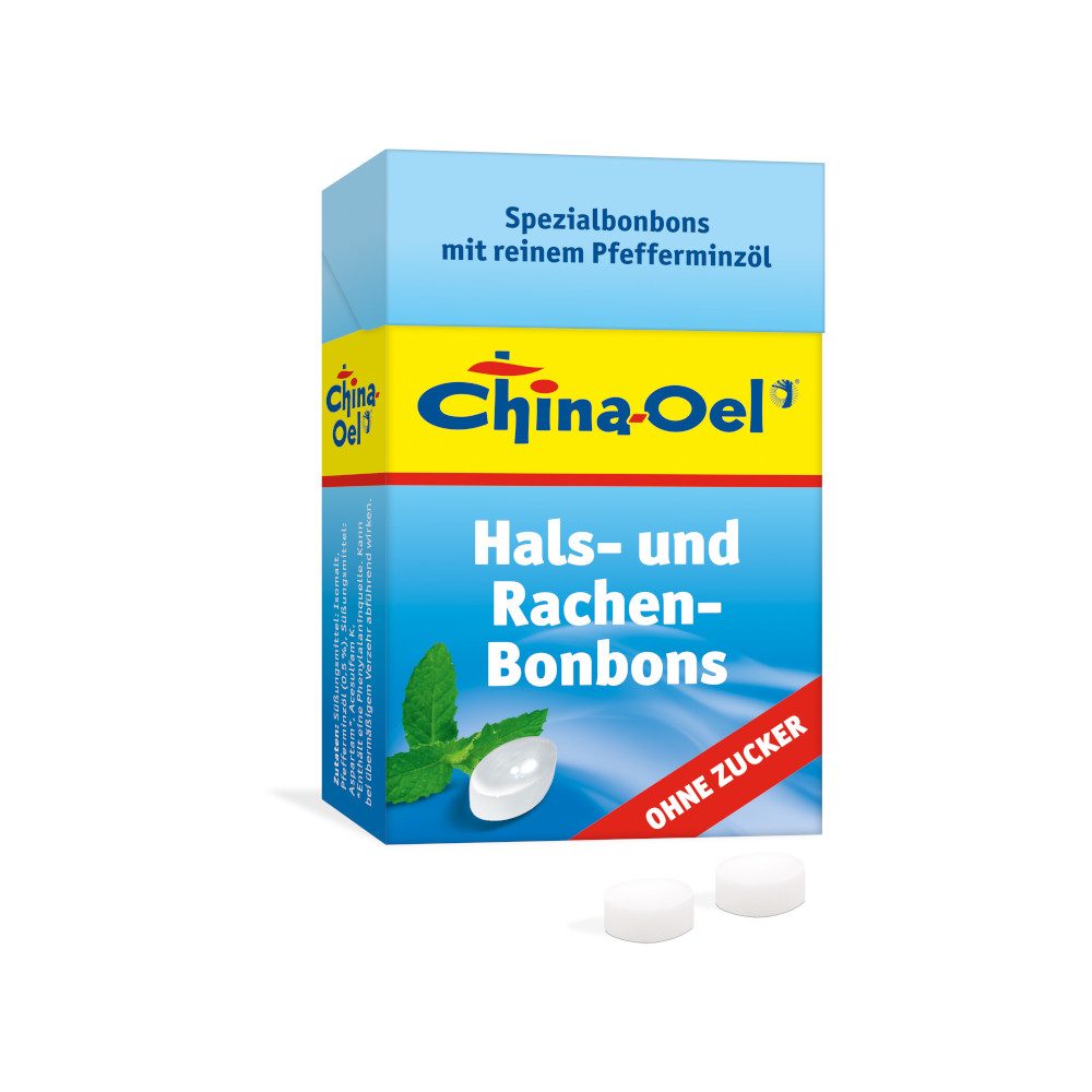 China Oel Hals- und Rachen-Bonbons zuckerfrei 40 g Bonbons