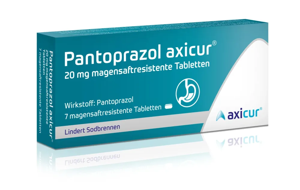 Pantoprazol axicur 20 mg bei Sodbrennen 7 St Tabletten magensaftresistent