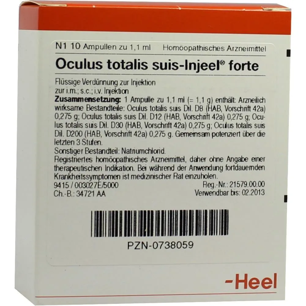 OCULUS totalis suis Injeel forte Ampullen 10 St Ampullen