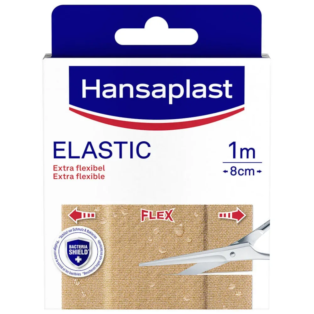 Hansaplast Elastic 1m x 8cm 1 St Pflaster