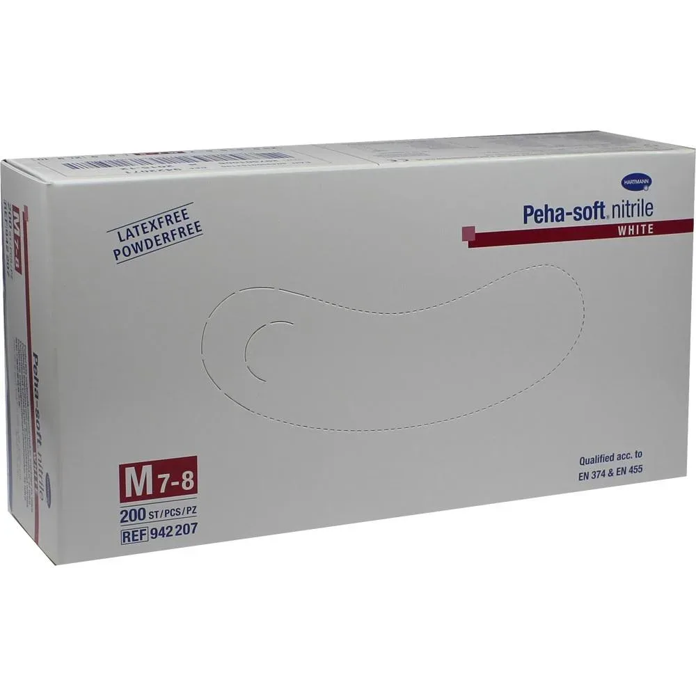 Peha-Soft nitrile WHITE unsteril M 200 St Handschuhe