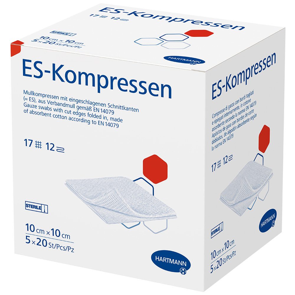 ES-KOMPRESSEN steril 10x10 cm Großpackung 5X20 St Kompressen