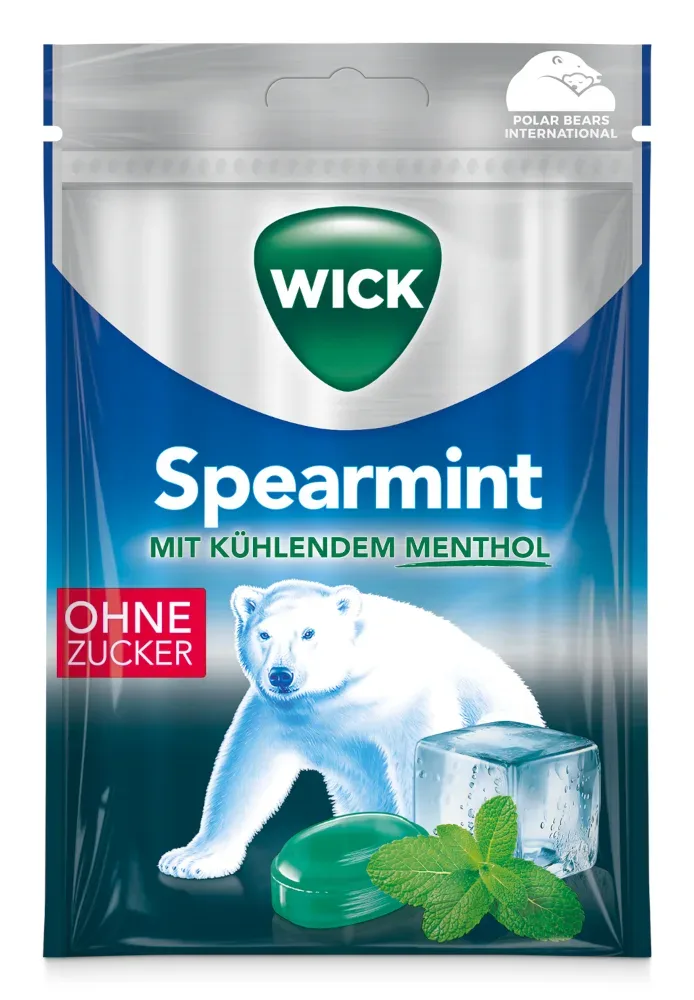 WICK Spearmint OHNE ZUCKER 72 g Bonbons