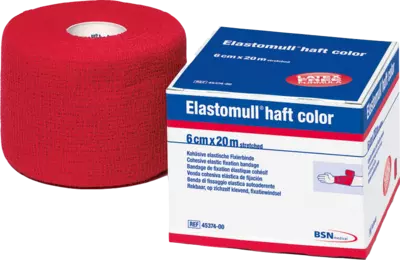 ELASTOMULL haft color 6 cmx20 m Fixierb.rot 1 St Binden
