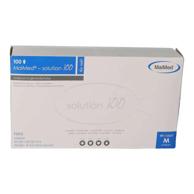MAIMED solution 100 blue violet U.Hs.Nitr.pf.Gr.M 100 St Handschuhe