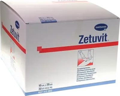ZETUVIT Saugkompressen unsteril 10x20 cm 30 St Kompressen