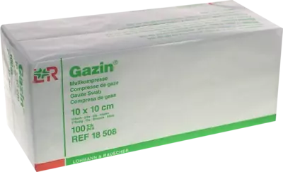 GAZIN Mullkomp.10x10 cm unsteril 16fach Op 100 St Kompressen