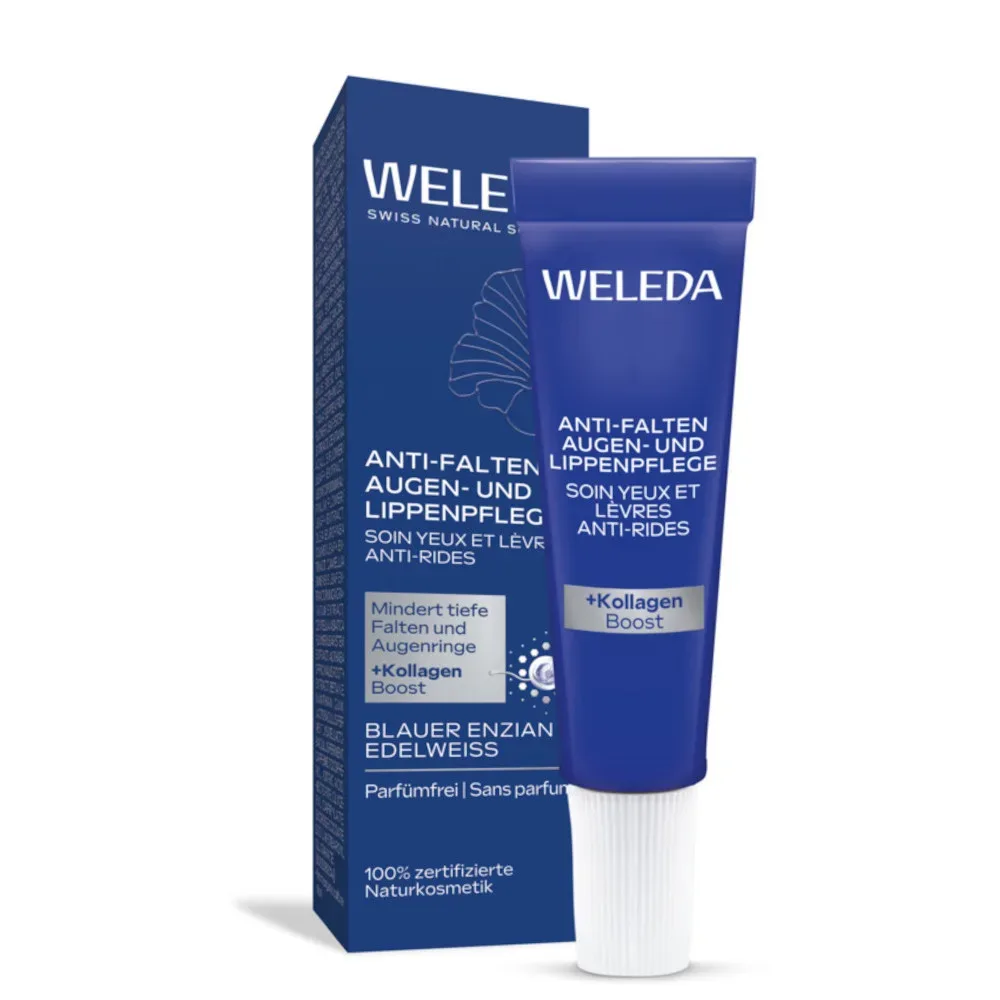WELEDA Anti-Falten Augen- und Lippenpflege Blauer Enzian & Edelweiss 10 ml Creme