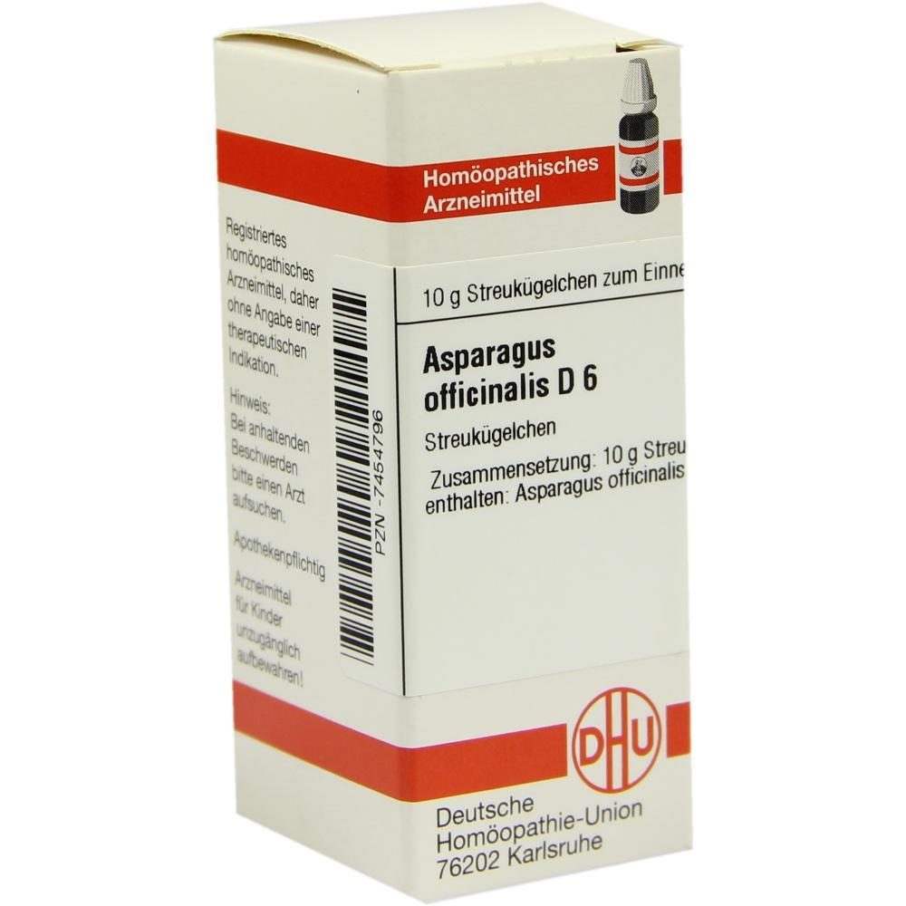 ASPARAGUS OFFICINALIS D 6 Globuli 10 g Globuli
