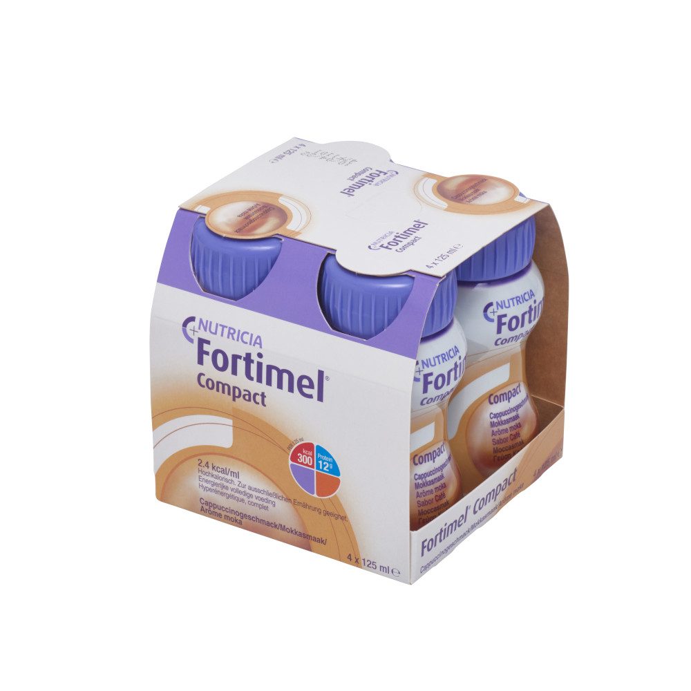 Fortimel Compact  2.4 Trinknahrung Cappuccino 4X125 ml Flüssigkeit