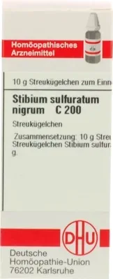 STIBIUM SULFURATUM NIGRUM C 200 Globuli 10 g Globuli