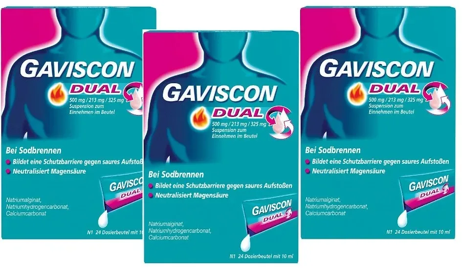 GAVISCON DUAL Beutel 3er-Set 3X240 ml Suspension