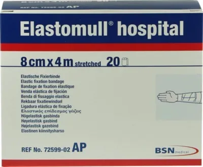 ELASTOMULL hospital 8 cm x 4 m elastische Fixierbinden weiß 20 St Binden