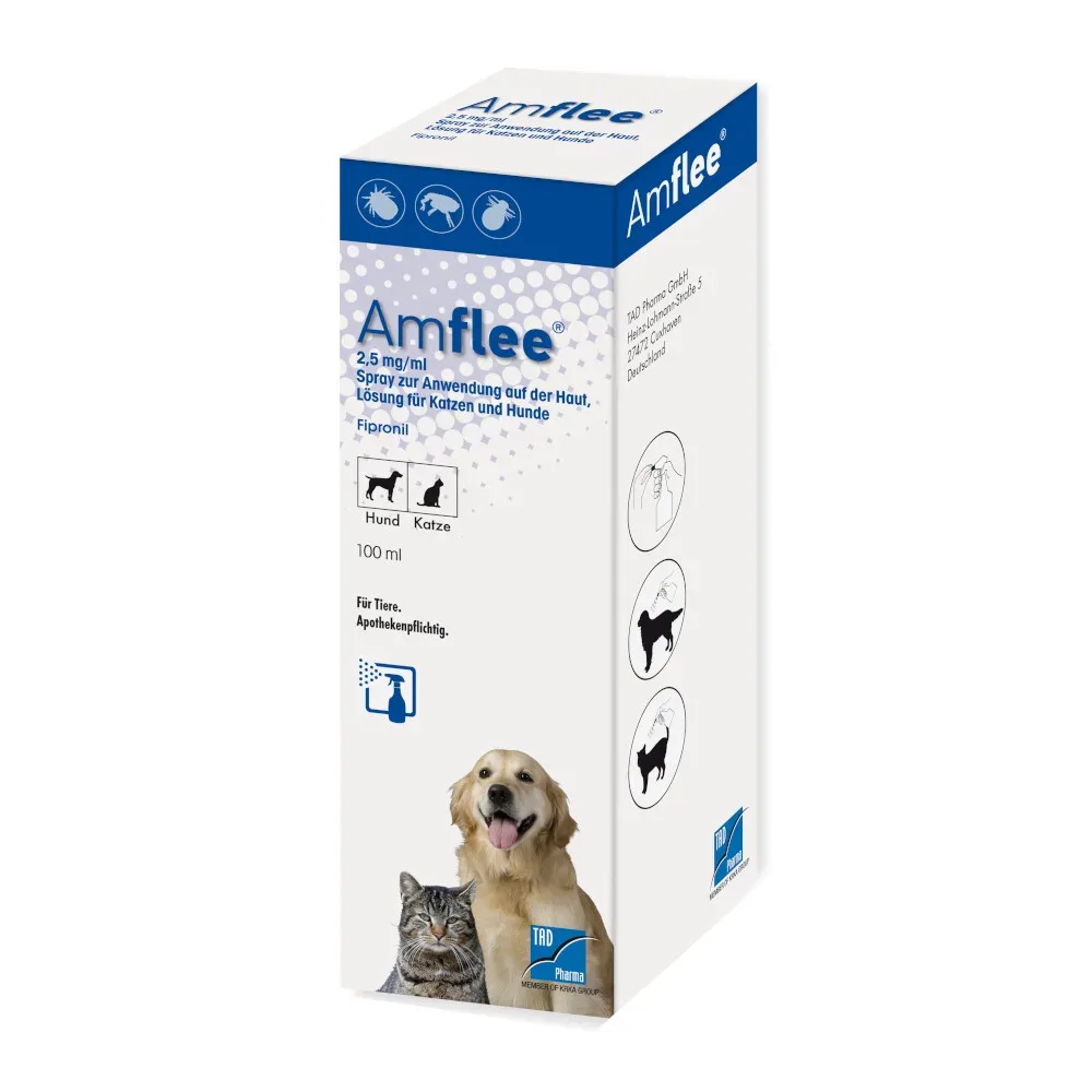 Amflee 2,5 mg/ml Spray Lösung für Hunde/Katzen 100 ml Spray