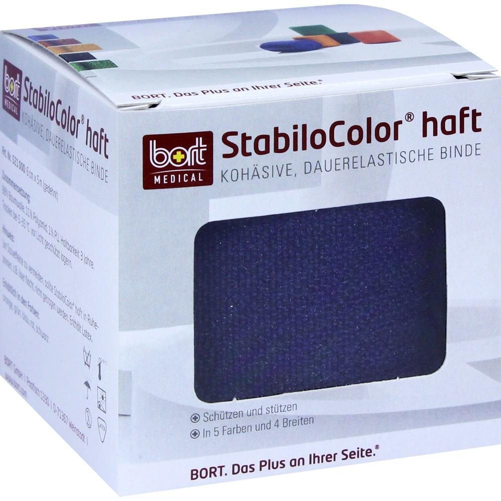 BORT StabiloColor haft Binde 6cm blau 1 St Binden