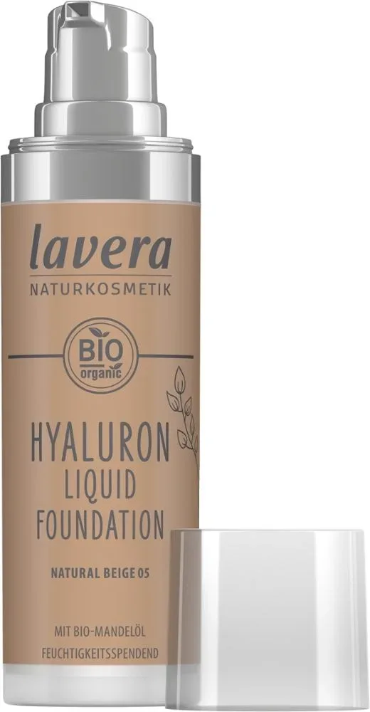 lavera HYALURON LIQUID FOUNDATION 05 NATURAL BEIGE 30 ml Flaschen