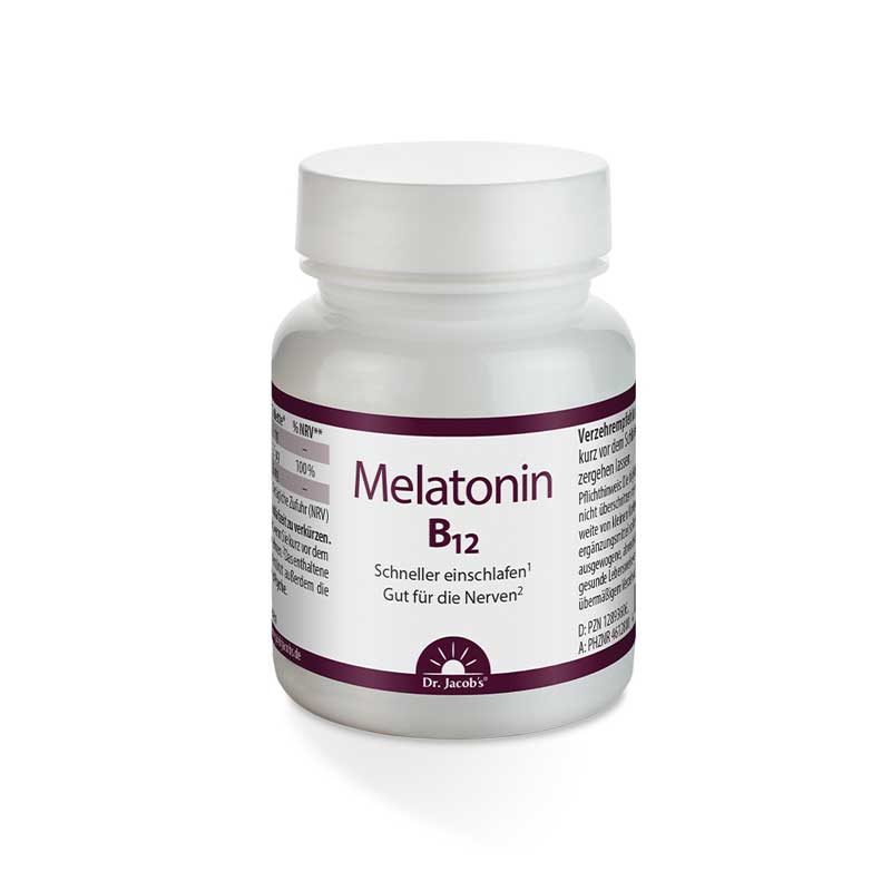 Dr. Jacob's Melatonin B12 60 Lutschtabletten 1 mg vegan