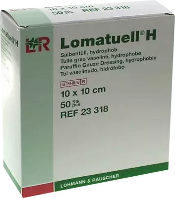 LOMATUELL H Salbentüll 10x10 cm steril 50 St Verband